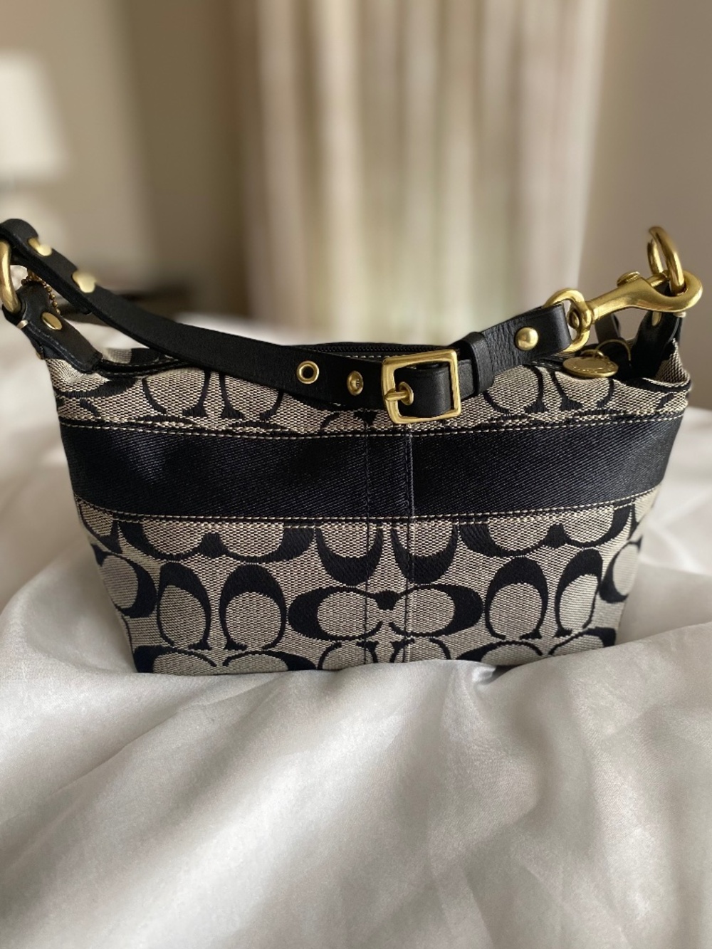 Coach Y2K Black/Gray Pouchette EUC